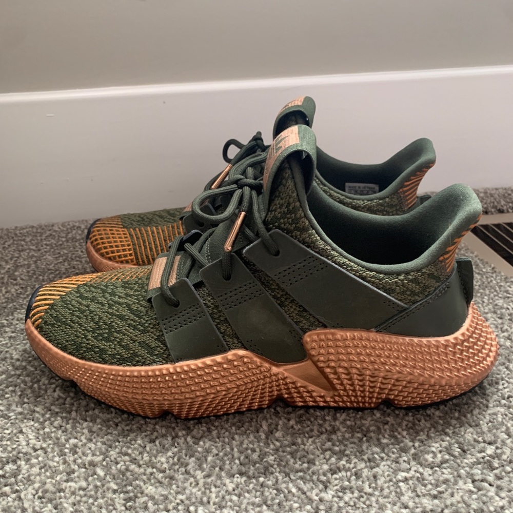 Adidas Originals Women’s Prophere Running Shoes Adidas Army Green and Rose Gold